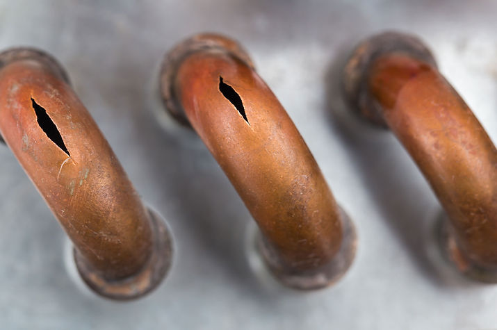 Cracked Copper Pipes